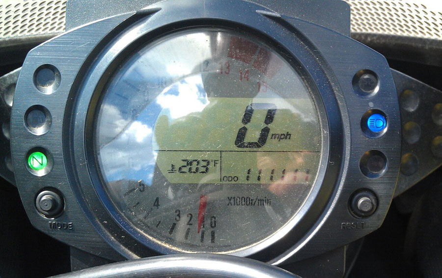 111,111 miles on a Kawasaki ZX-10R