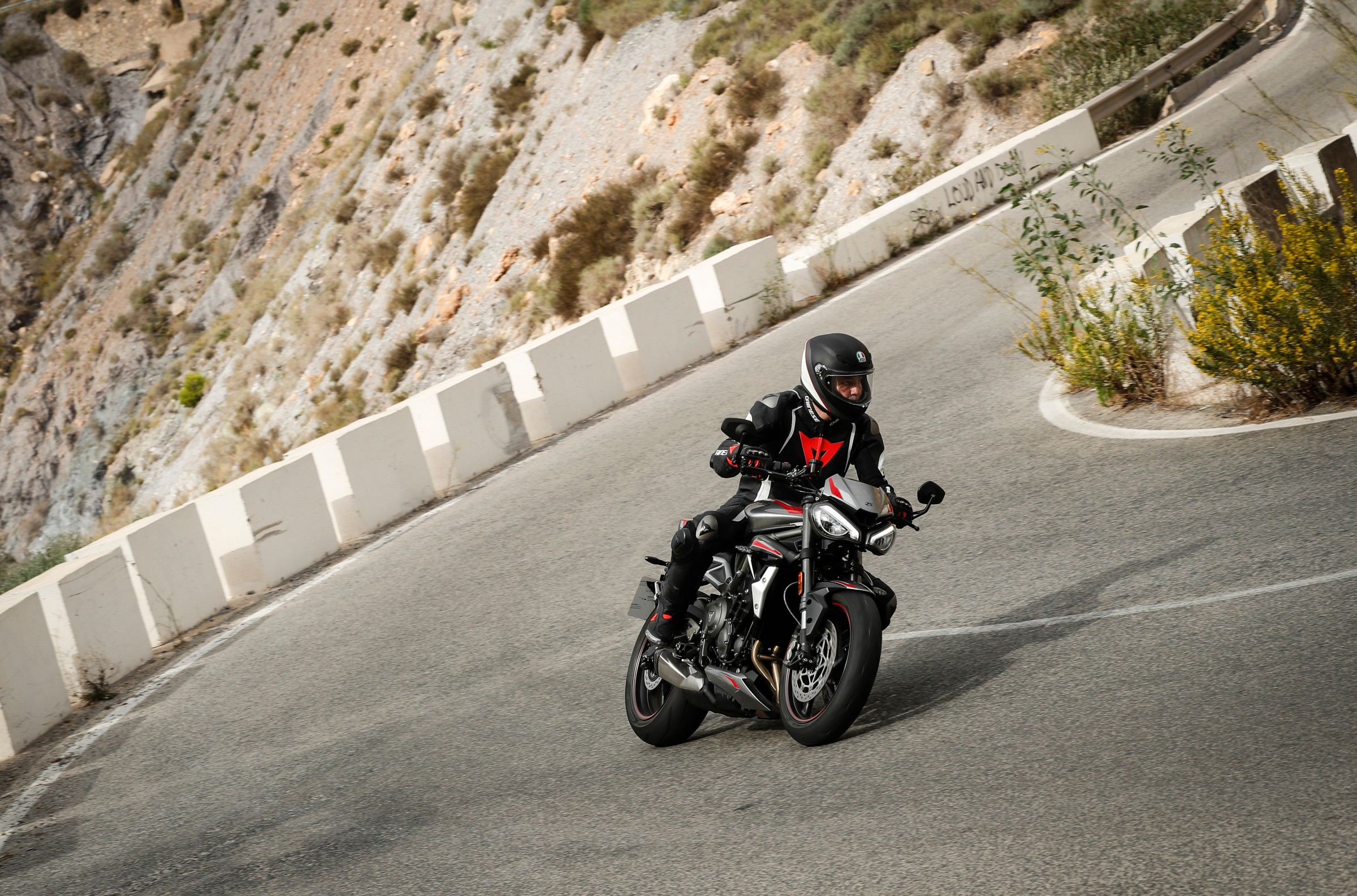 Street Triple RS on the road in Spain