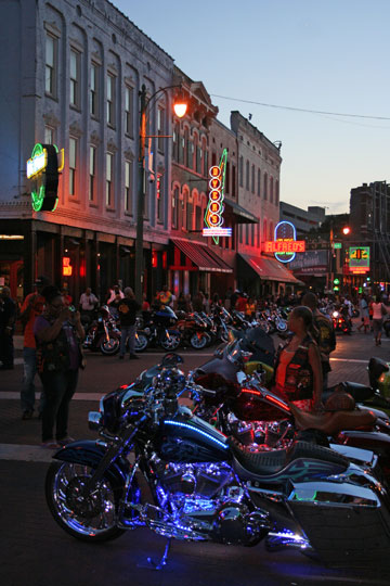 Bike Night on Beale Street in Memphis