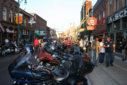 Ogling bikes on Beale Street