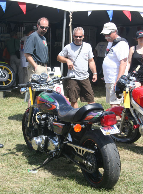 spectators at bike show