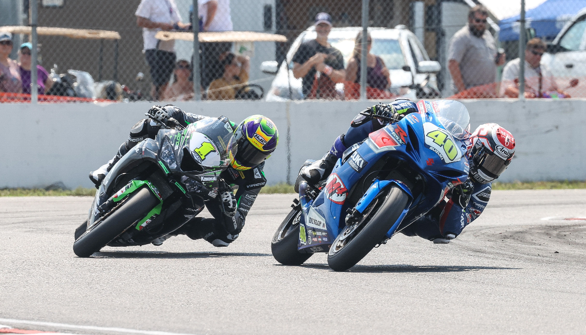 Richie Escalante and Sean Dylan Kelly racing at Brainerd