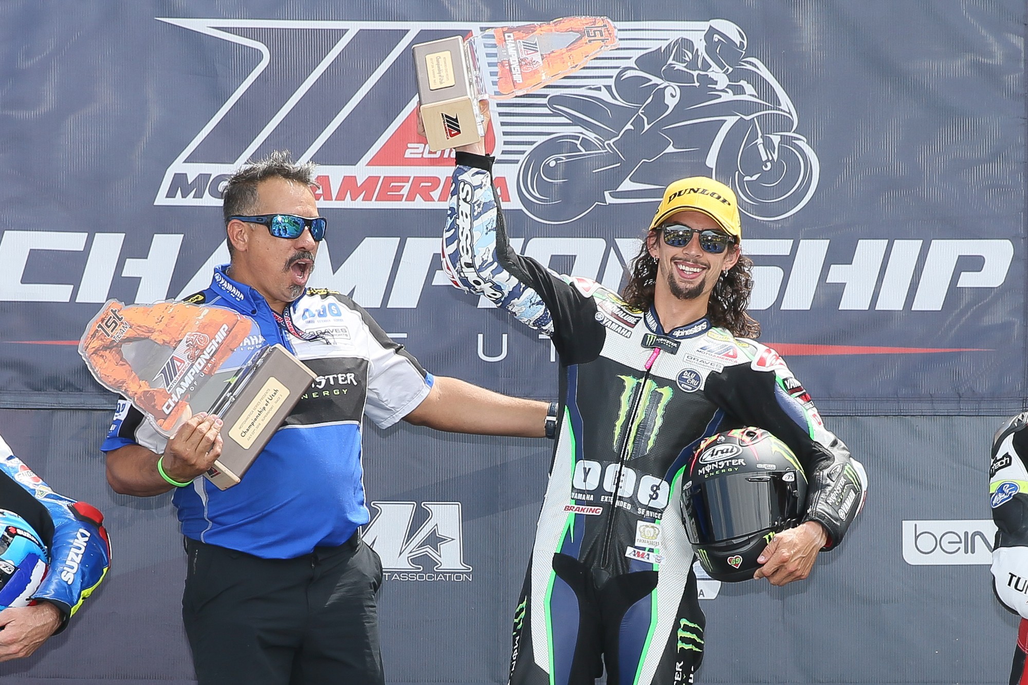 J.D. Beach celebrates victory at Utah Motorsports Campus