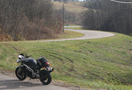 A November motorcycle ride