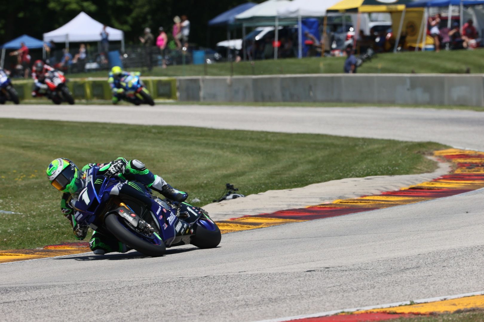 MotoAmerica race at Road America with no fans attending