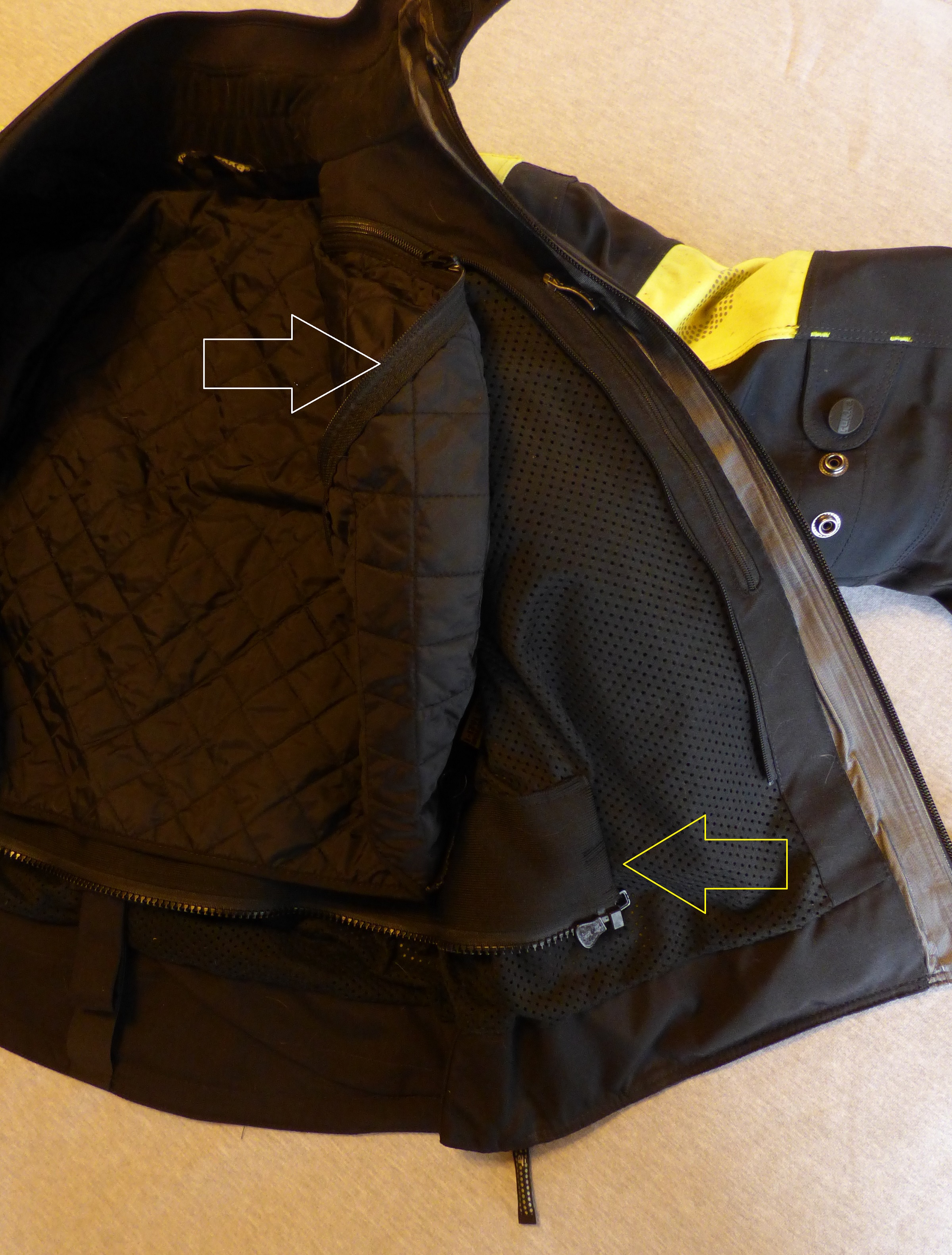 Interior of Rukka Thund-R jacket