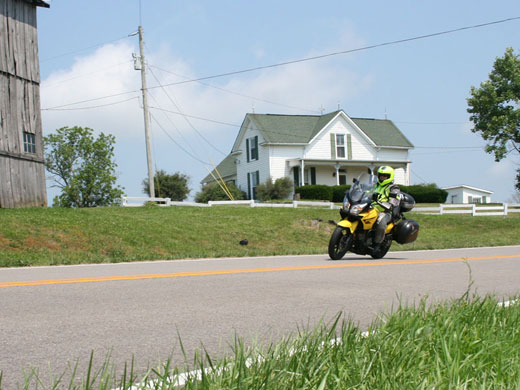 V-Strom on lunch ride