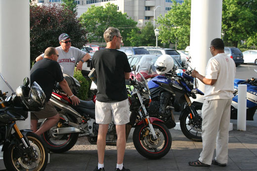 parking lot socializing