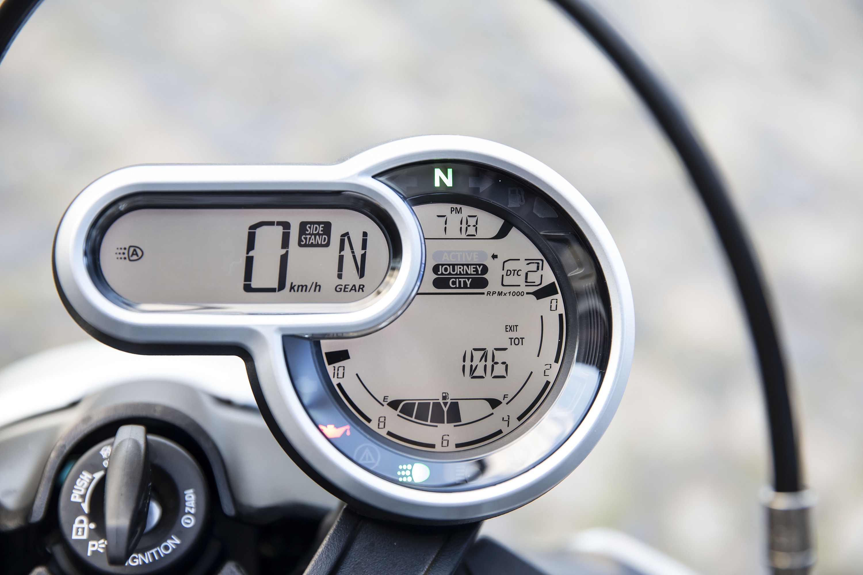 Ducati Scrambler 1100 gauge display