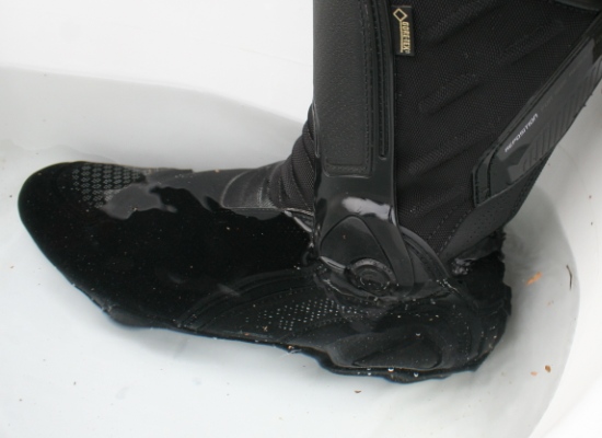 Dainese TRQ-Tour Gore-Tex boots in water